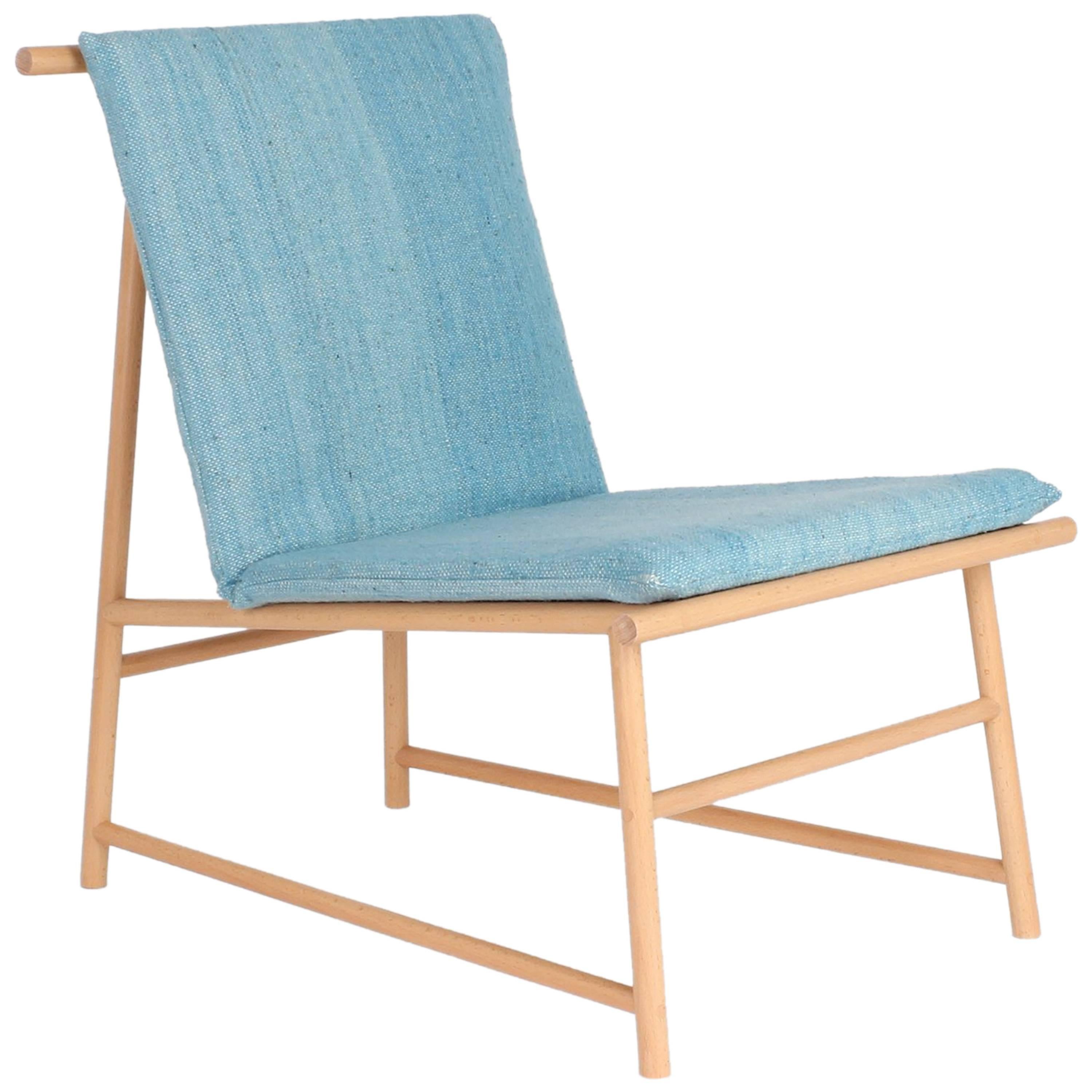 "Your Skin" Lounge Chair Mexican Contemporary Design in Beechwood For Sale
