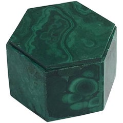 Used Decorative Box in Malachite