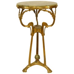 French Art Nouveau Ormolu Gueridon End Table