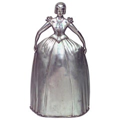 Art Deco Silver Plated Woman
