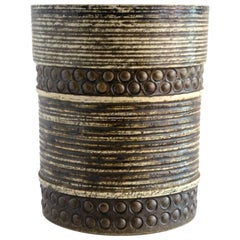 Large Cylinder Shaped Vase by Britt-Louise Sundell for Gustavsberg, Sweden