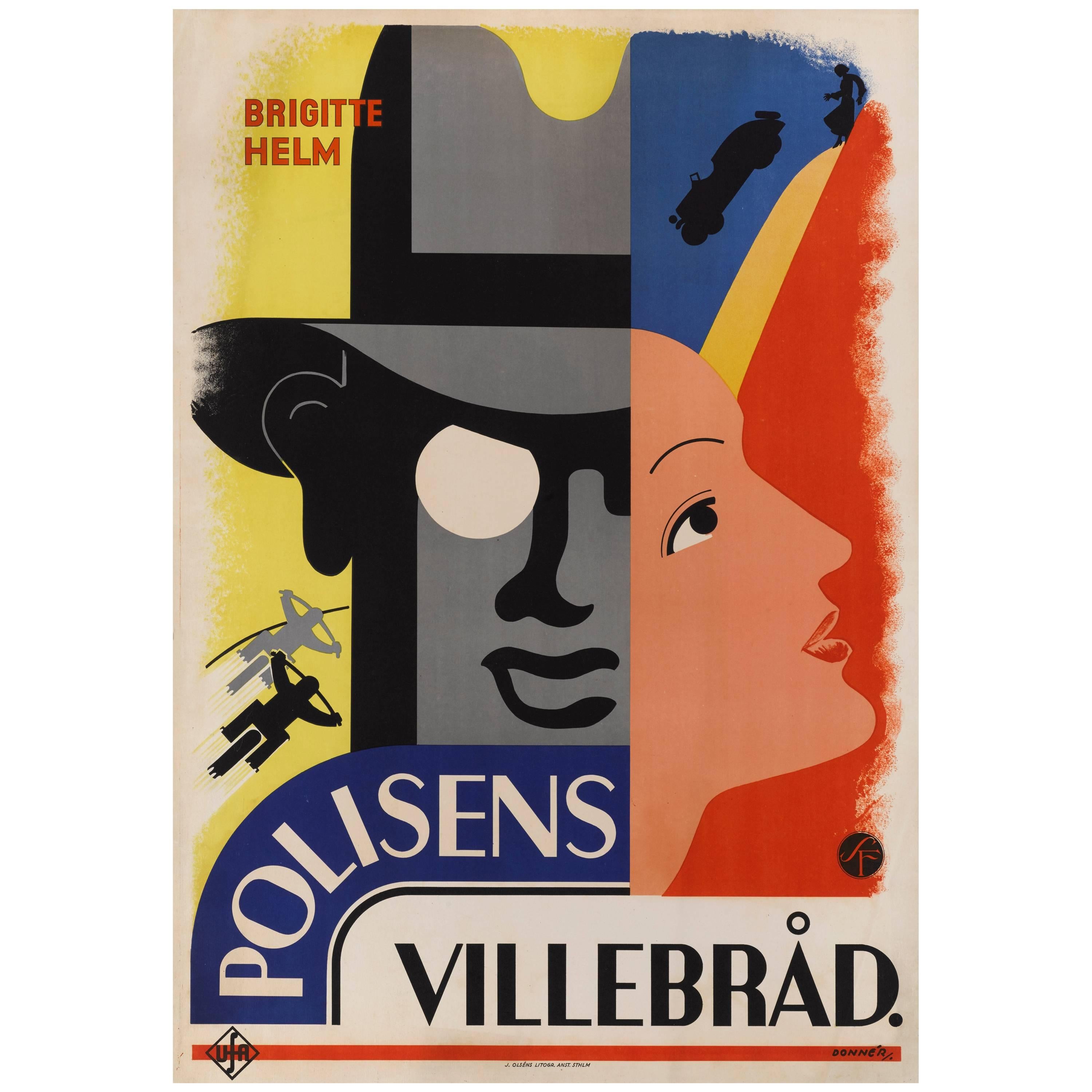 Die Schonen Tage von Aranjuez / Polisens Villebrad Original schwedisches Filmplakat im Angebot