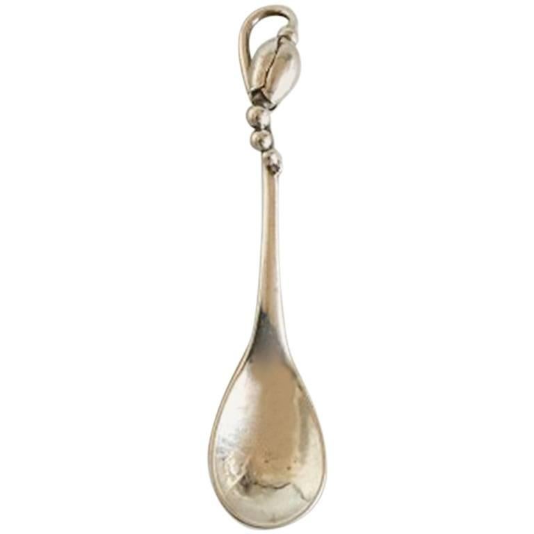 Georg Jensen Sterling Silver Blossom Mocha Spoon #84/035 For Sale