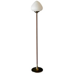 Floor Lamp with Acorn Shade and Walnut Stem by Laurel Lamp Company, circa 1965