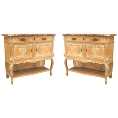 Antique Pair of French Louis XV Bleached Sideboards
