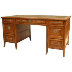 French Provincial Oak Kneehole Desk