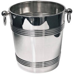 Art Deco Christofle Silver Plate Champagne Wine Bucket Cooler, France