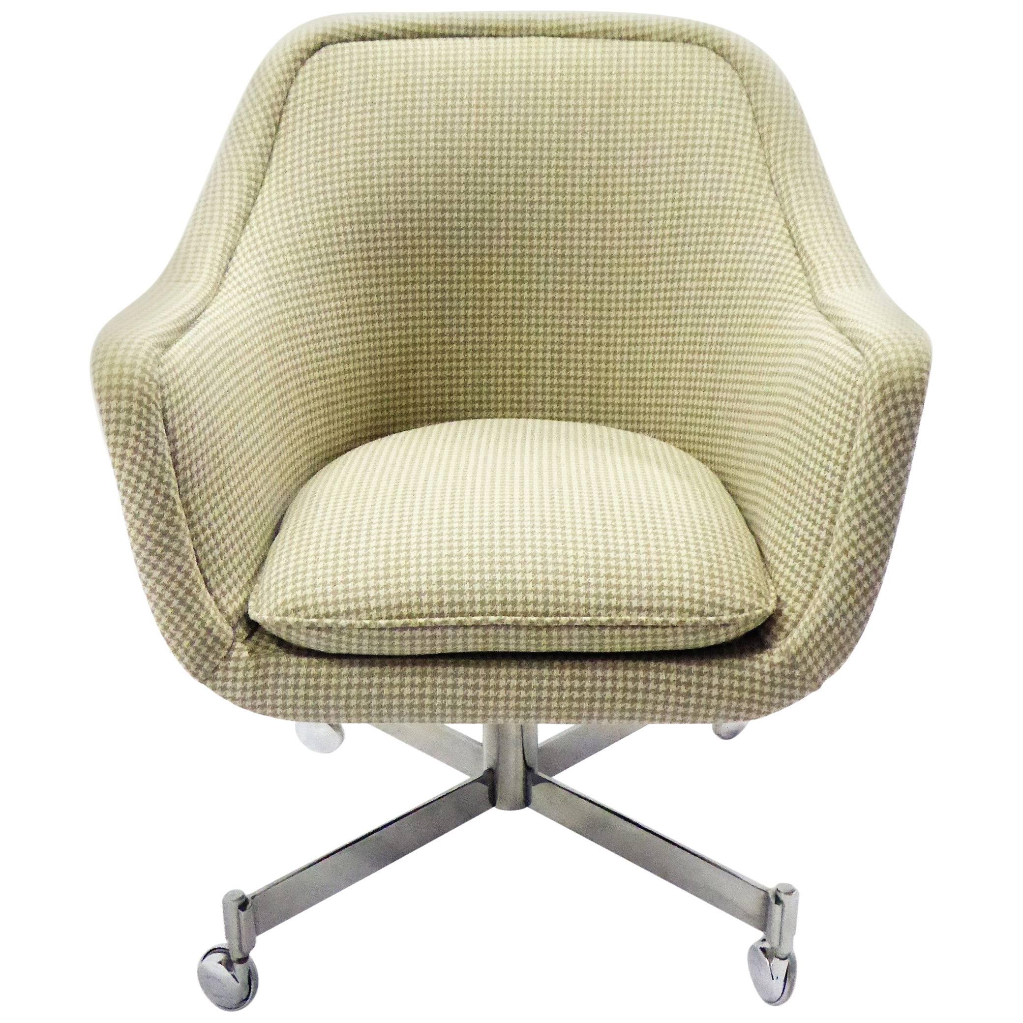 Ward Bennett Bumper Office Chair in Houndstooth Brickel Associates