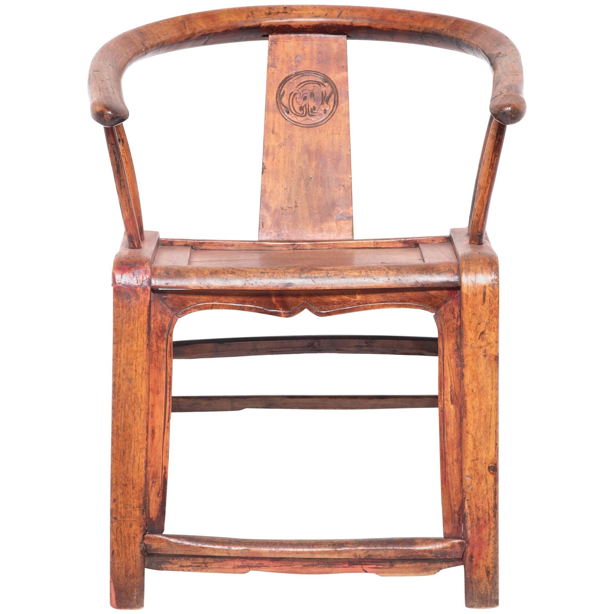 19th Century Chinese Bentwood Roundback Chair