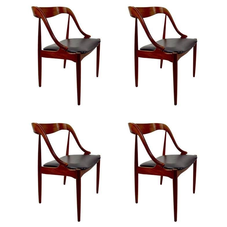 Set of Four Dining Chairs by Johannes Andersen for Richbilt Mfg. Co