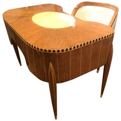 Art Deco Desk, Cabinet and Chair in Style of Ruhlmann
