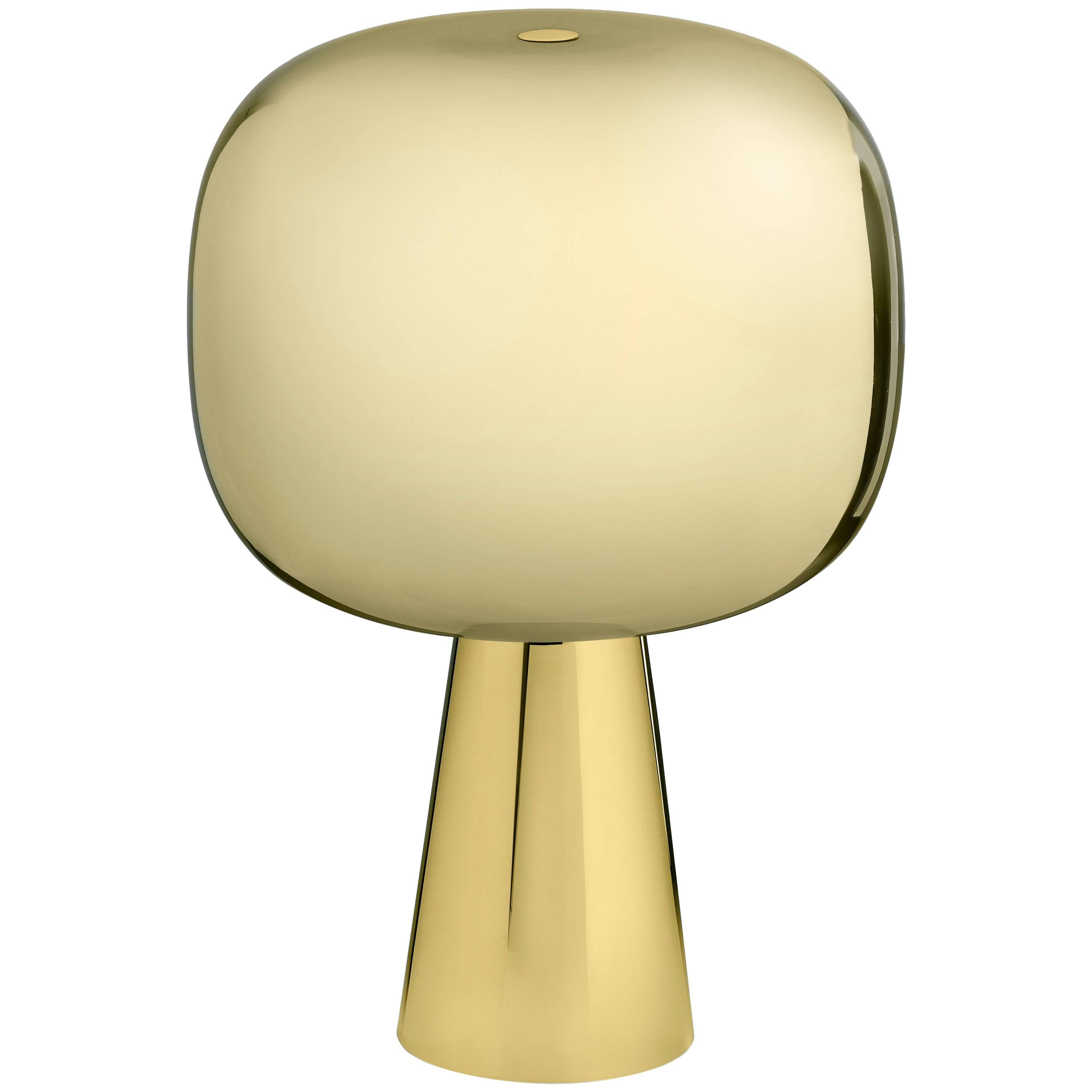 Ghidini 1961 Dusk Dawn Table Lamp C in Polished Brass Finish For Sale