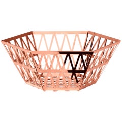 Ghidini 1961 Tip Top Tall Tray in Rose Gold Finish