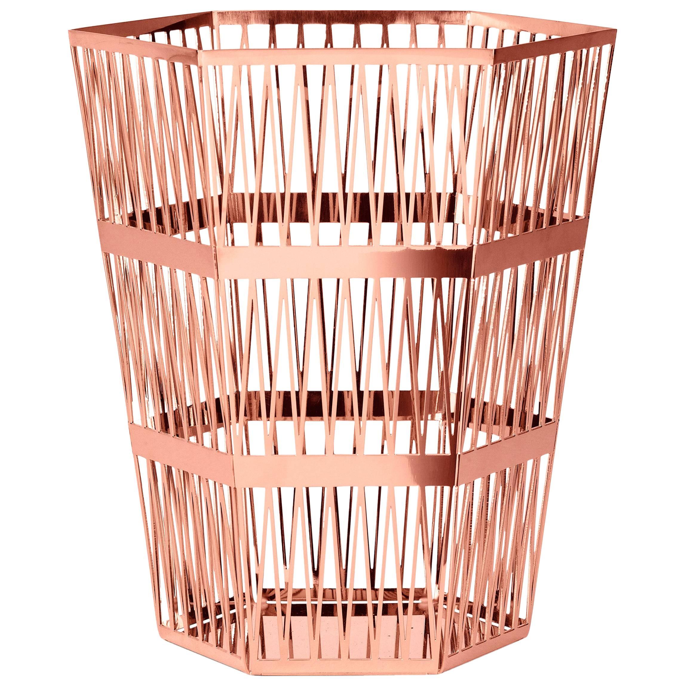 Petit panier en papier Tip Top à finition or rose, Ghidini 1961