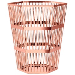 Ghidini 1961 Tip Top Small Paper Basket in Rose Gold Finish