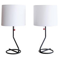 Pair of 1950s Modernist Lamps