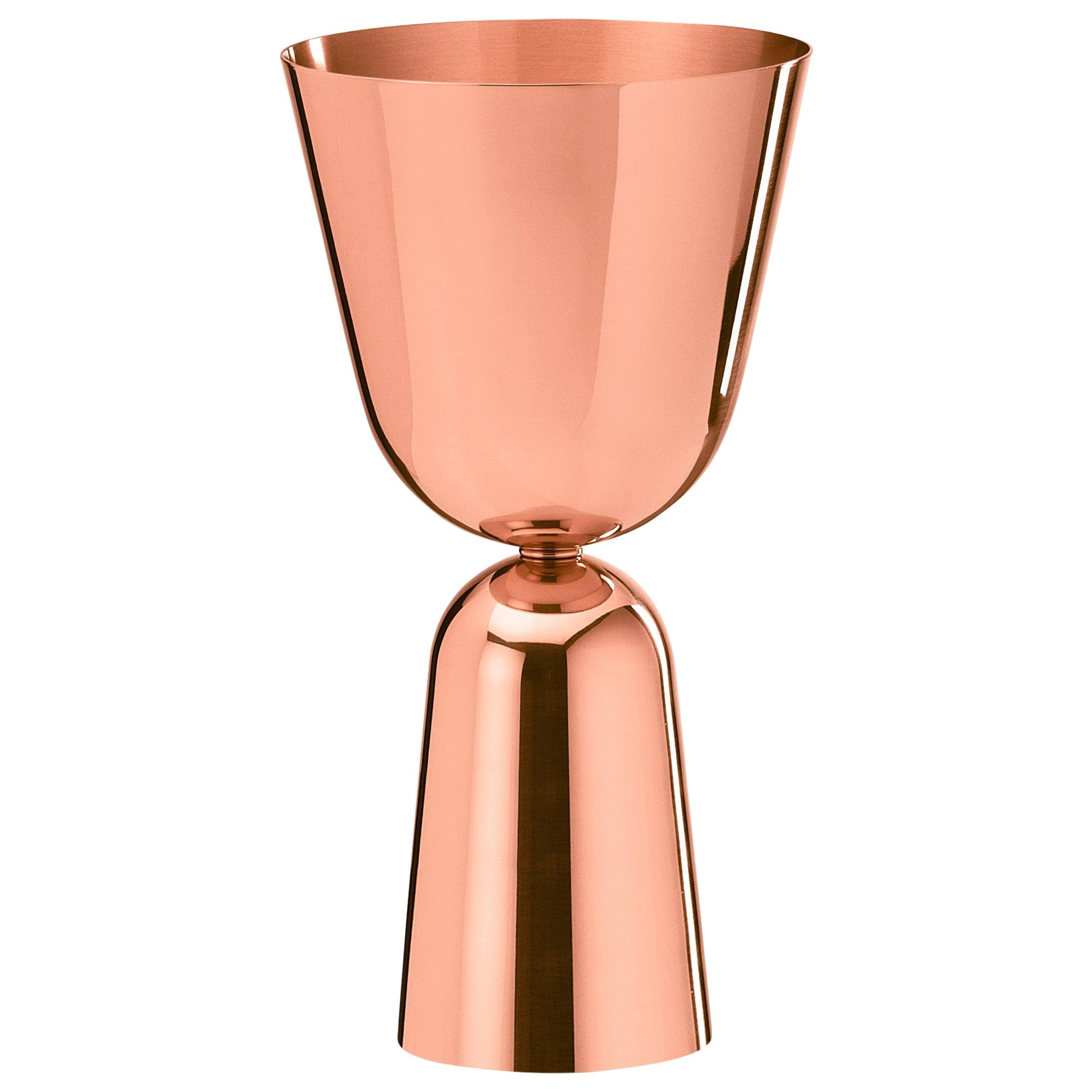 Ghidini 1961 Ema & Lou Tall Vase in Rose Gold Finish