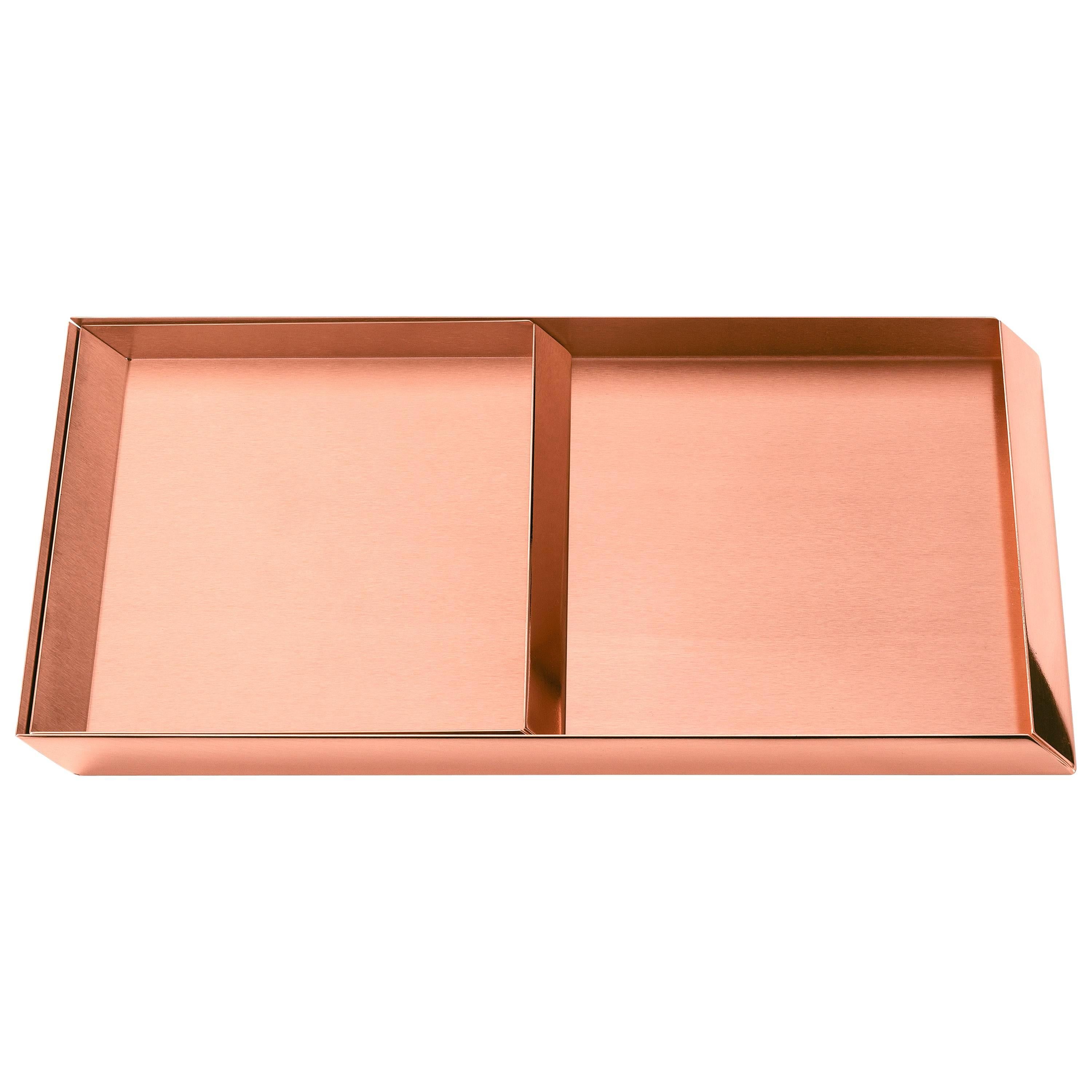 Ghidini 1961 Axonometry Trays Set in Rose Gold Finish For Sale