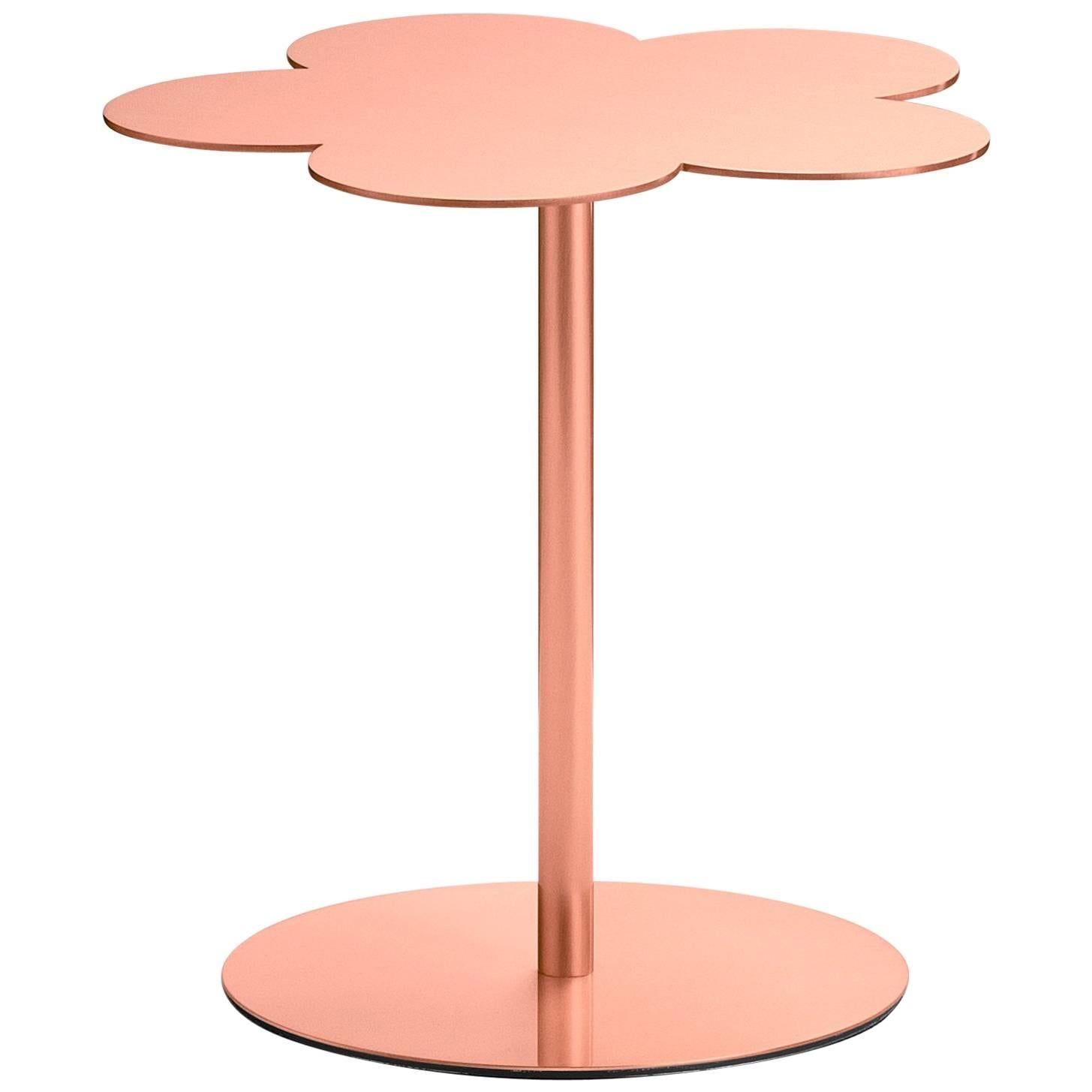 Ghidini 1961 Flowers Small Side Coffee Table in Rose Gold Finish For Sale