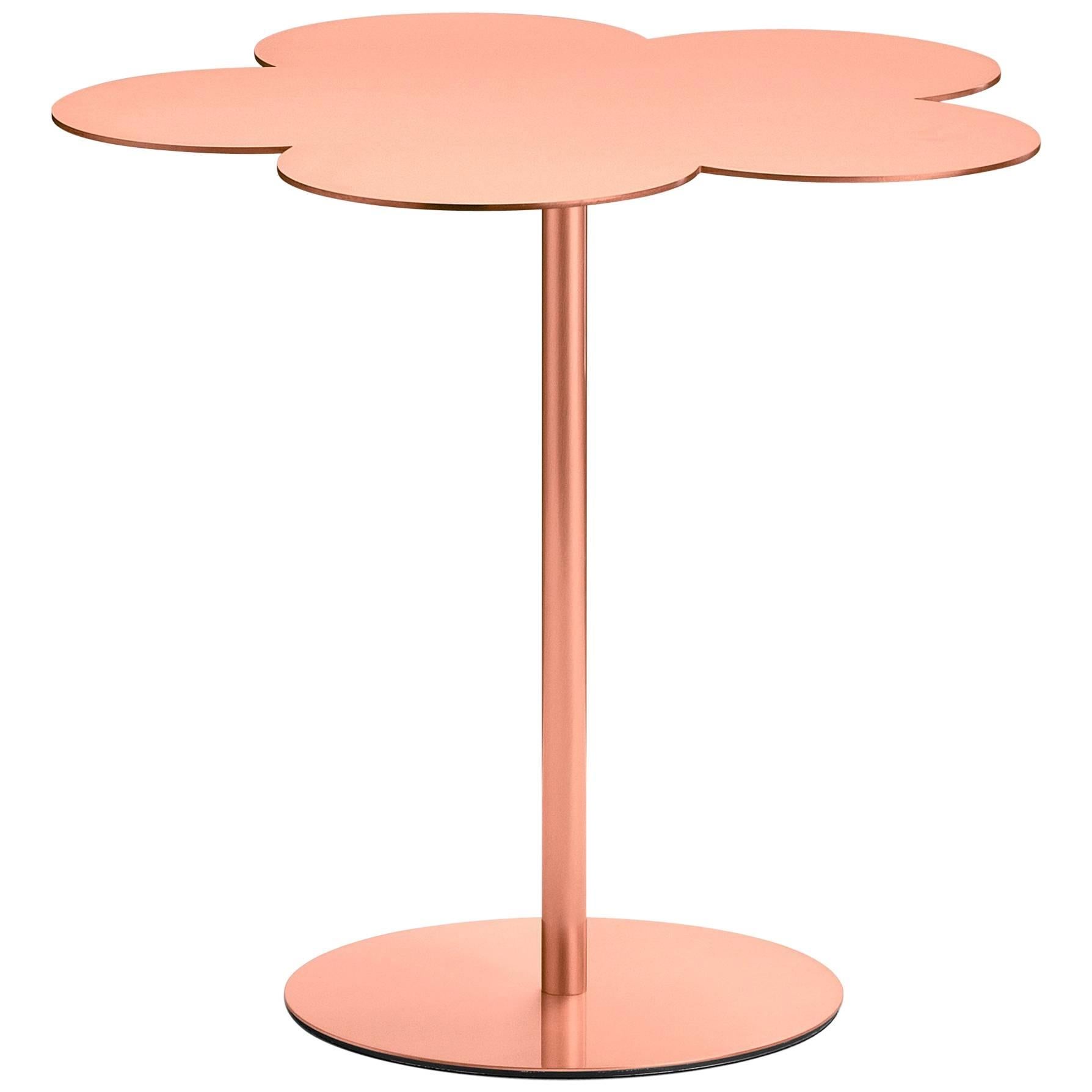 Ghidini 1961 Flowers Large Side Coffee Table in Rose Gold Finish For Sale