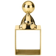 Ghidini 1961 Omini Napkin Holder 2 in Polished Brass