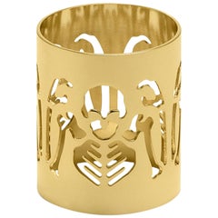 Ghidini 1961 Perished Napkin Holder in Polished Gold Finish