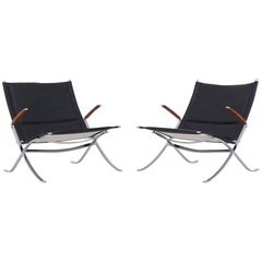 Pair of X Chairs by Preben Fabricius & Jørgen Kastholm