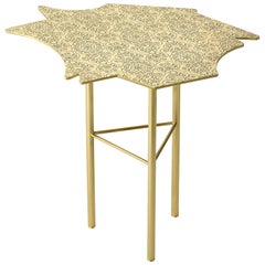 Ghidini 1961 Ninfee Left Coffee Table in Satin Brass Finish