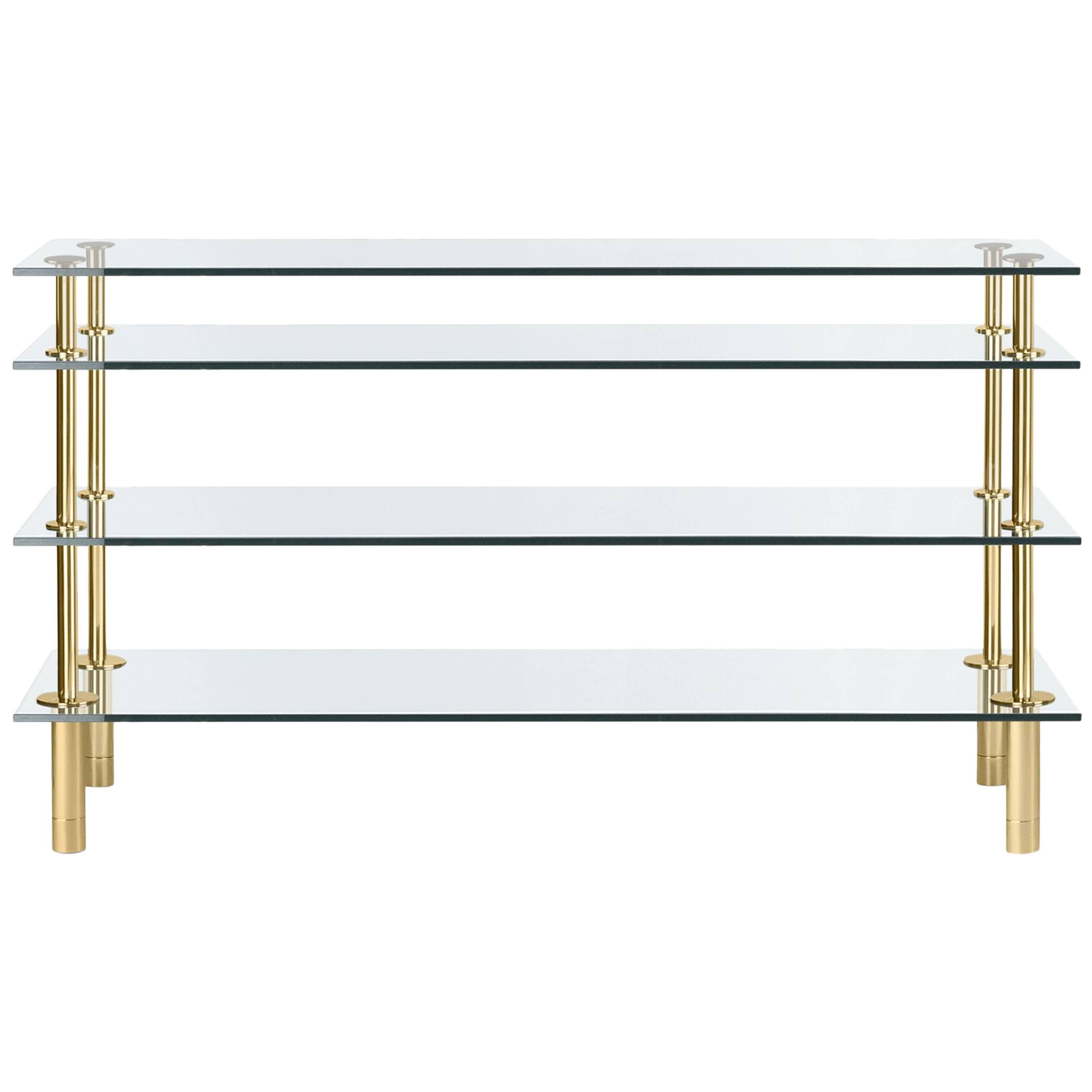 Ghidini 1961 Legs Console in Crystal and Polished Brass