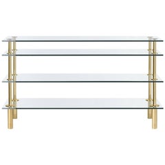 Ghidini 1961 Legs Console in Crystal and Polished Brass