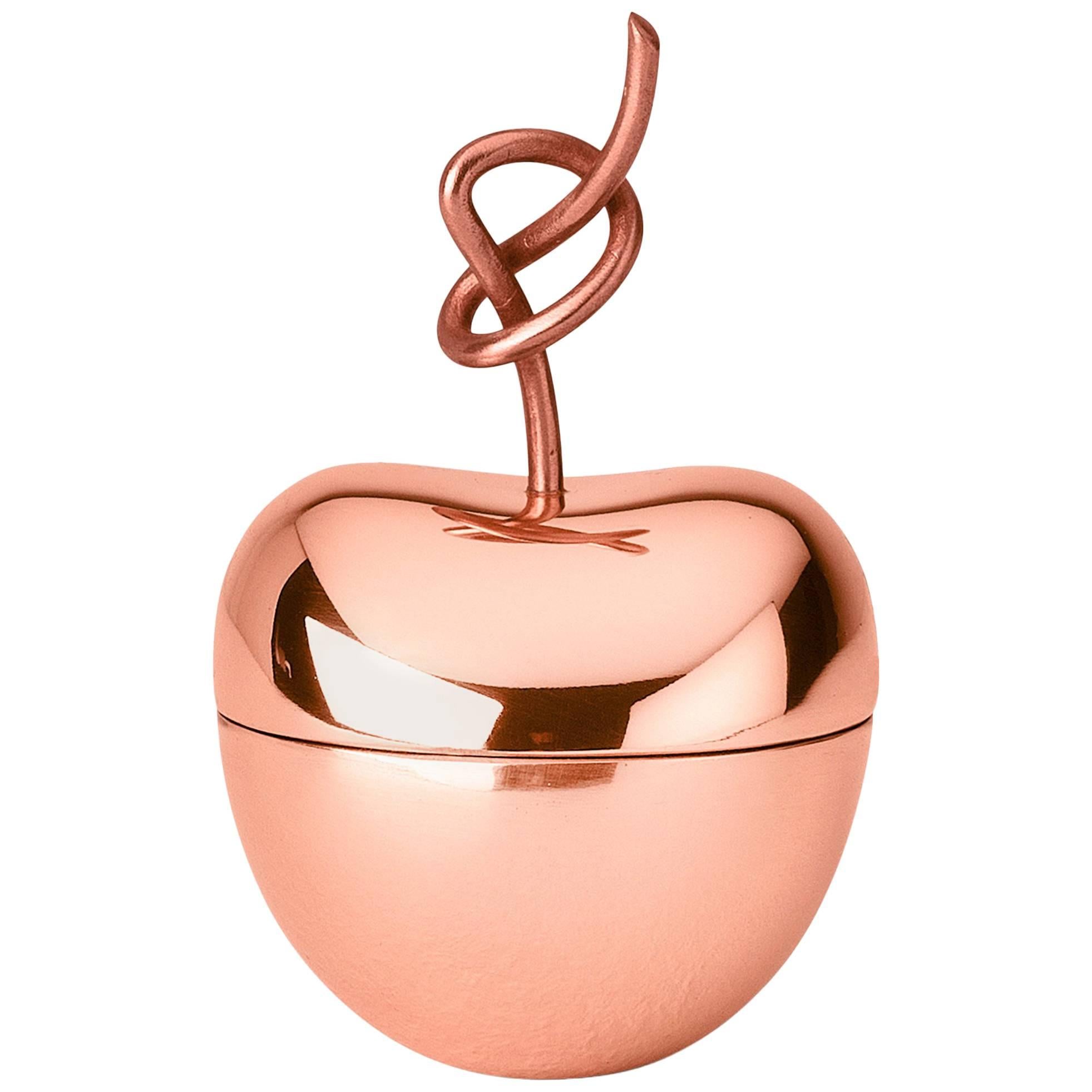 Ghidini 1961 Medium Knotted Cherry Box in Rose Gold Finish