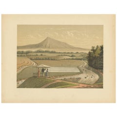 Antique Print of Mount Pangrango ‘Java’ by M.T.H. Perelaer, 1888
