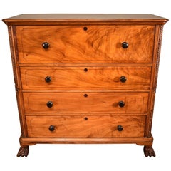 Regency Period Camphorwood Campaign Secretaire Chest of Drawers