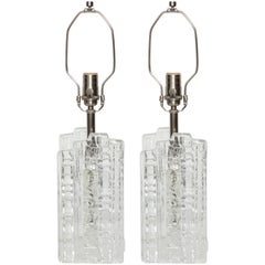 Pukeberg Abstract Glass Panel Lamps