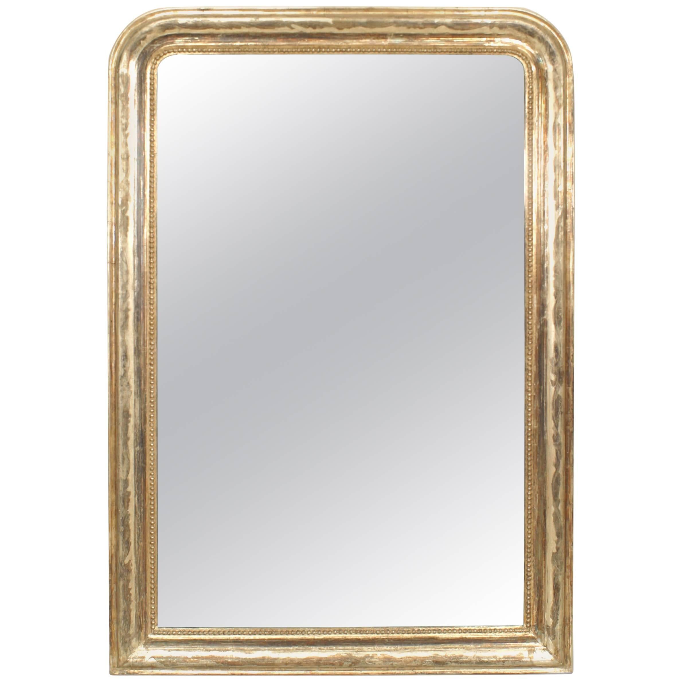 French Victorian Style (19th-20th Century) Silver Gilt Framed Mirror