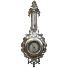 Vintage 1930s Silvered Barometer