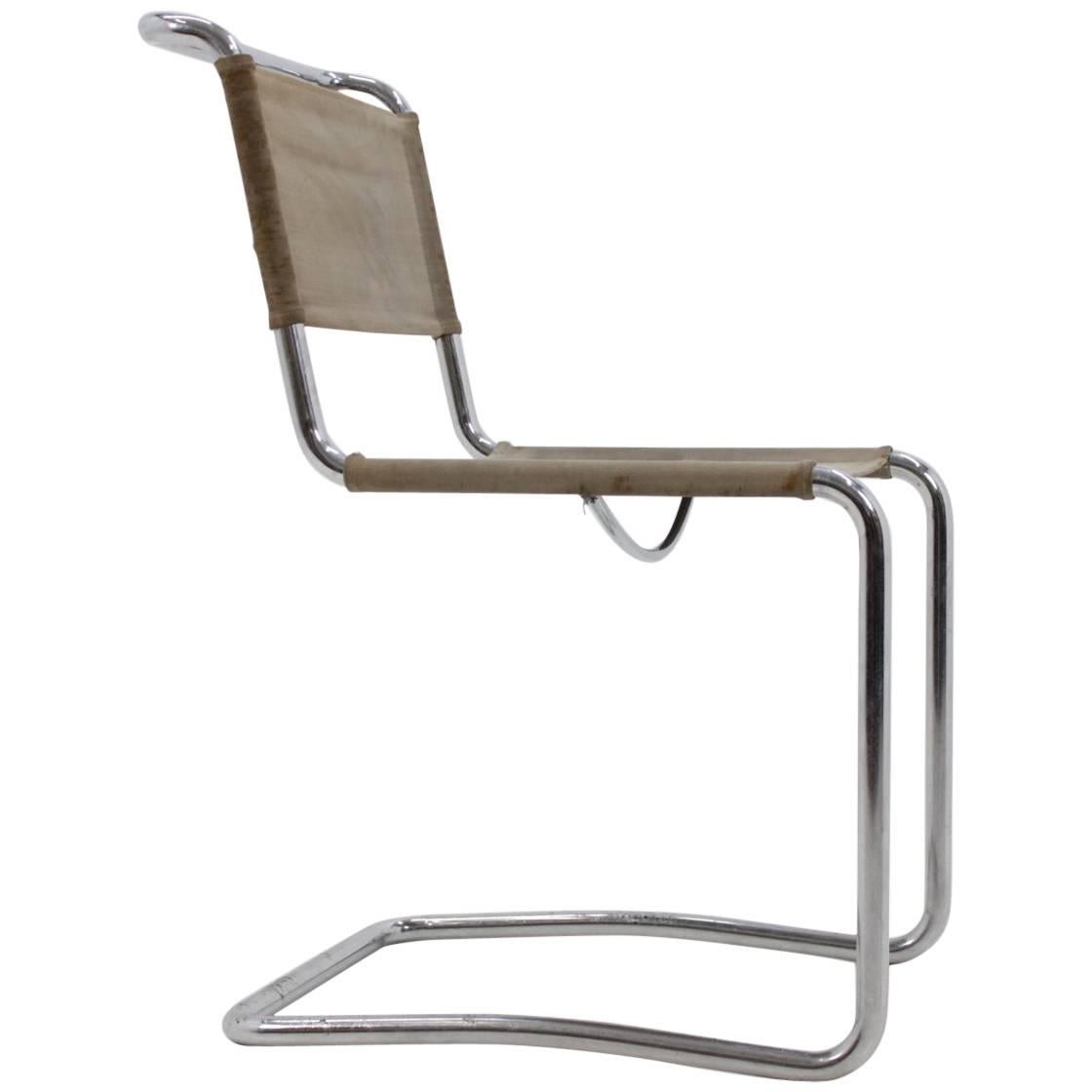 Rare Chrome Bauhaus Chair, UP Závody, J. Halabala