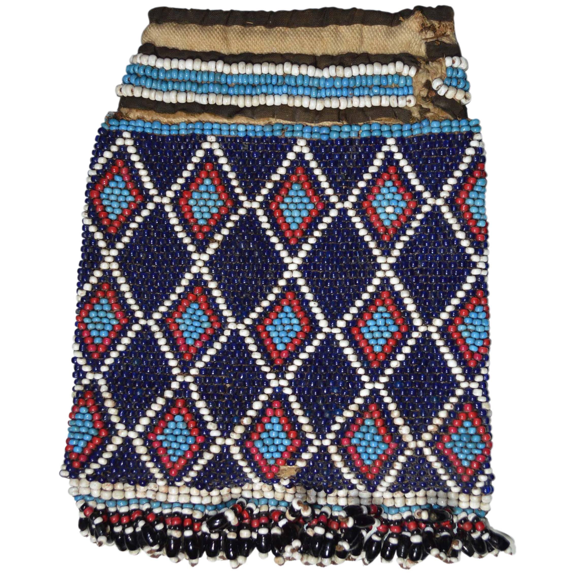 African Tribal Art Vintage Zulu Xhosa Bead Work Tobacco Bag at 1stDibs
