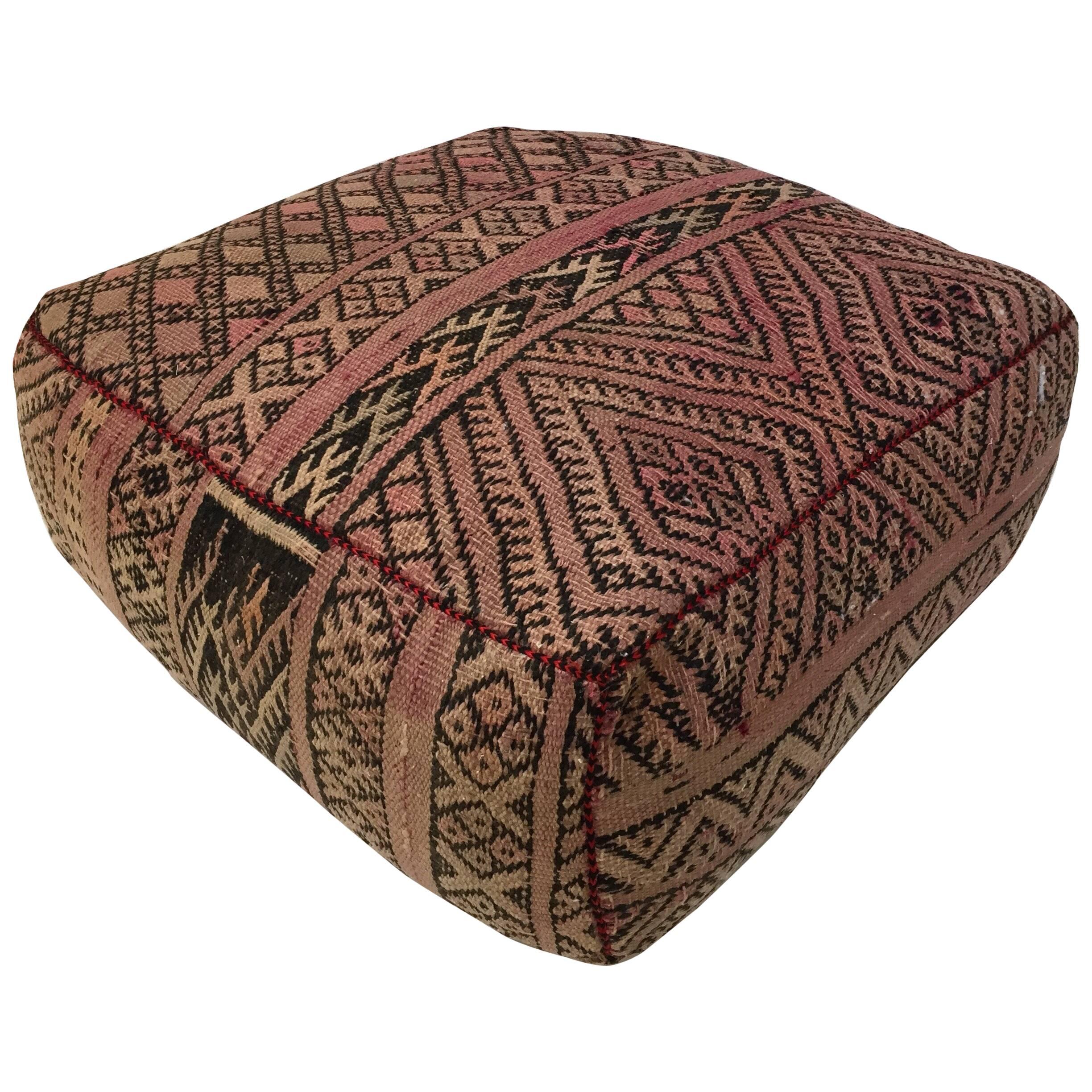 Moroccan Vintage Tribal Floor Pillow Seat Cushion Made from a Tribal ...