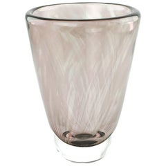 Midcentury Edvin Öhrström for Orrefors Sweden Graal Glass Vase
