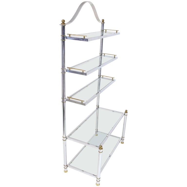 Chrome Brass Glass Mid-Century Modern Bakers Rack Étagère For Sale at  1stDibs  mid century modern bakers rack, mid-century bakers rack,  mid-century modern bakers rack