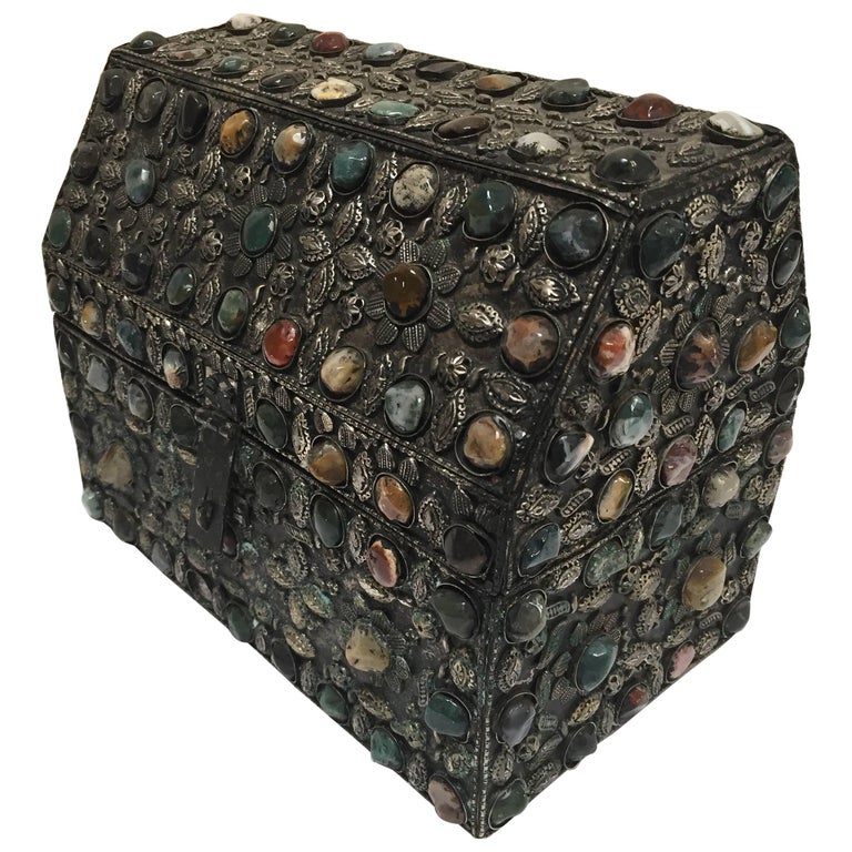 Large Vintage Inlaid Moroccan Wedding Jewelry Box at 1stdibs