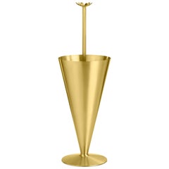 Ghidini 1961 Butler Umbrella Stand in Satin Brass Finish