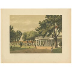 Antique Print of a Residential House in Surabaya by M.T.H. Perelaer, 1888
