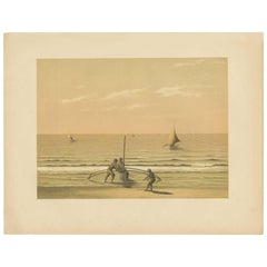 Used Print of Local Vessels in the Sunda Strait in Indonesia, 1888