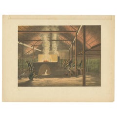 Antique Print of Tin Casting in Indonesia by M.T.H. Perelaer, 1888