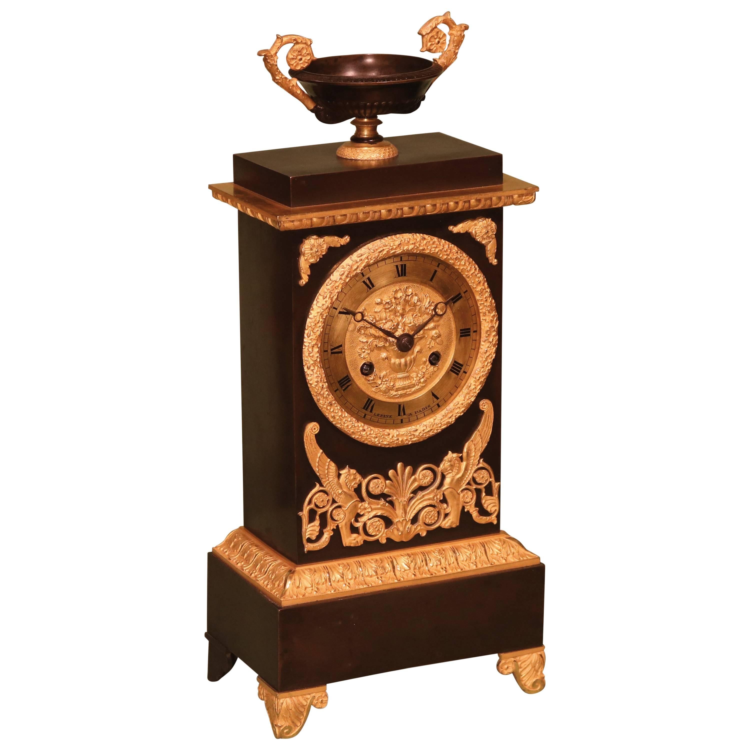 19th Century Bronze and Ormolu French Clock