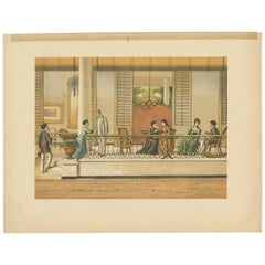 Antique Print of a Scene in Tegal ‘Indonesia’ by M.T.H. Perelaer, 1888