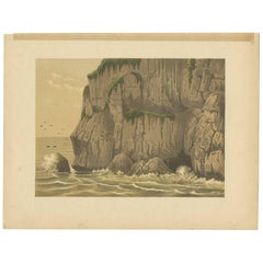 Antiker Druck des Gunung Balong-Gebirges von M.T.H. Perelaer, 1888