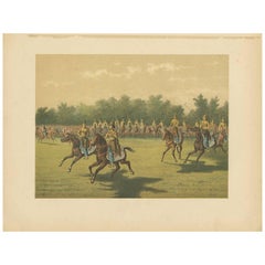 Grabado antiguo de una ceremonia para el Raden Ajoe por M.T.H. Perelaer, 1888